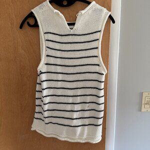 One Eleven North Knit Sleeveless Striped Sweater Size S